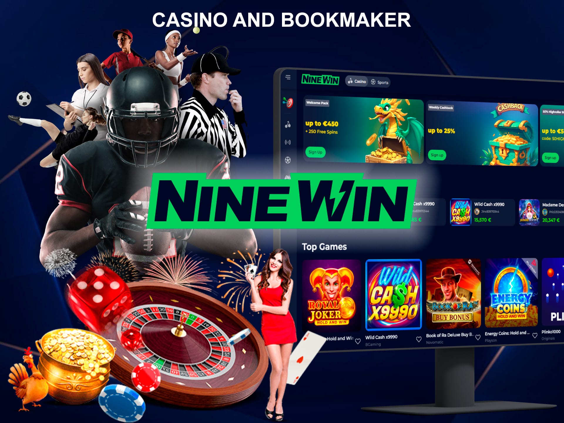 The best games will delight users at Ninewin with their stories and multipliers