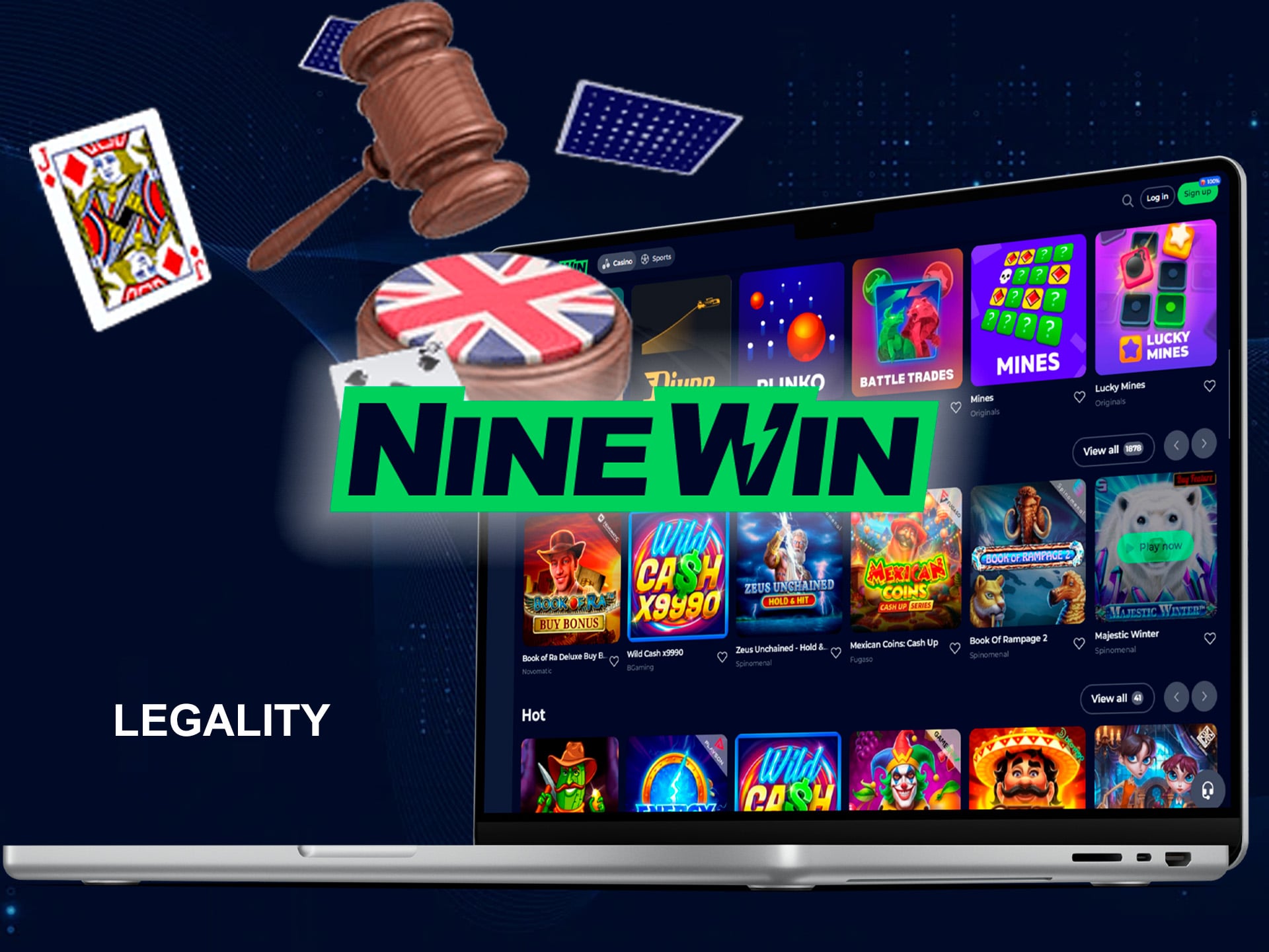 The legality of the Ninewin platform is confirmed by the presence of a license from a reputable organization