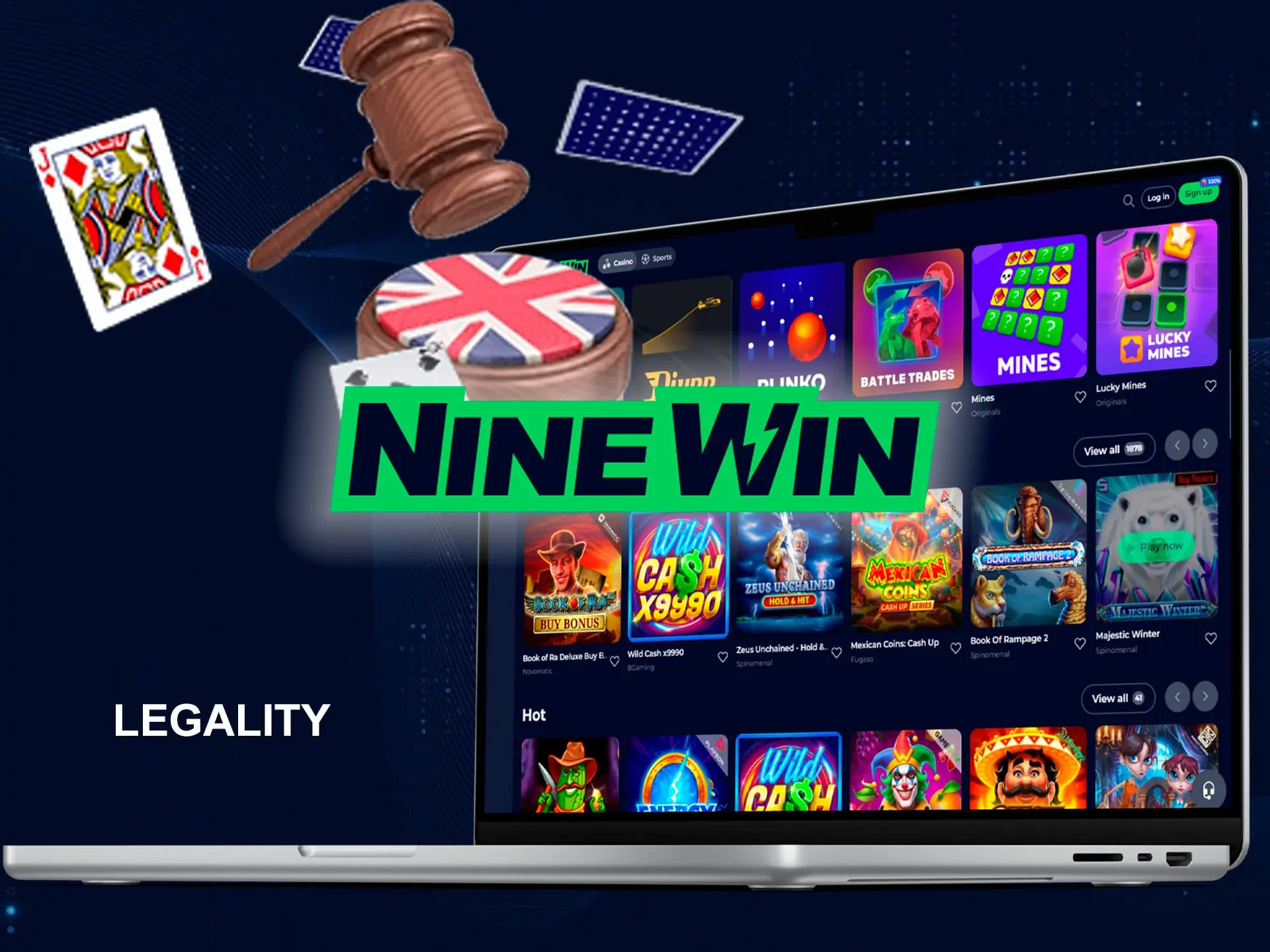 The legality of the Ninewin platform is confirmed by the presence of a license from a reputable organization